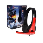 AURICULAR GAMER GLOBAL CON MICROFONO Y CABLE EPGMR035 ROJO