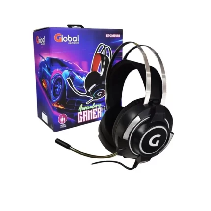 AURICULAR GAMER GLOBAL CON MICROFONO Y CABLE EPGMR149 NEGRO