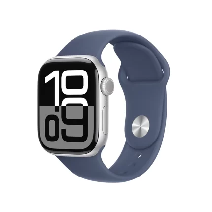 APPLE WATCH S10 GPS ALUMINIO PLATA 42 MM CORREA DEPORTIVA AZUL DENIM MWWA3LW